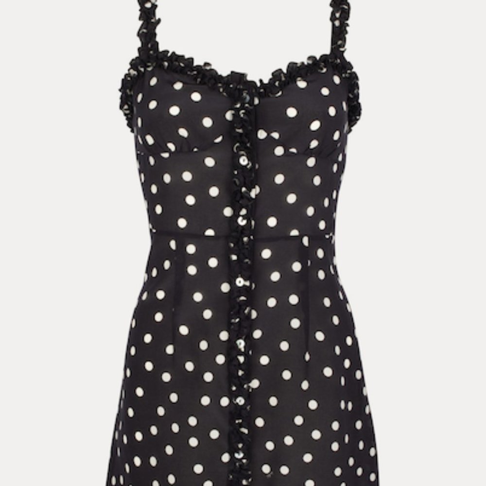 Realisation Par Julia Dress - M Black and White spot